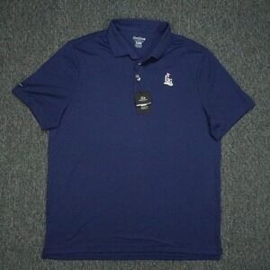 Good Good Golf Shirt Men Extra Large Blue Performance Polo Short‎ Sleeve NWT